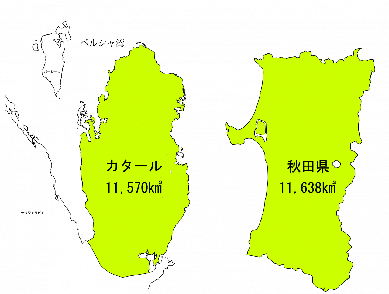 秋田の面積を示している画像です [513KB]